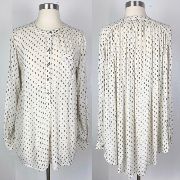 Free People Tops - Free People Ivory Popover Long Sleeve Blouse